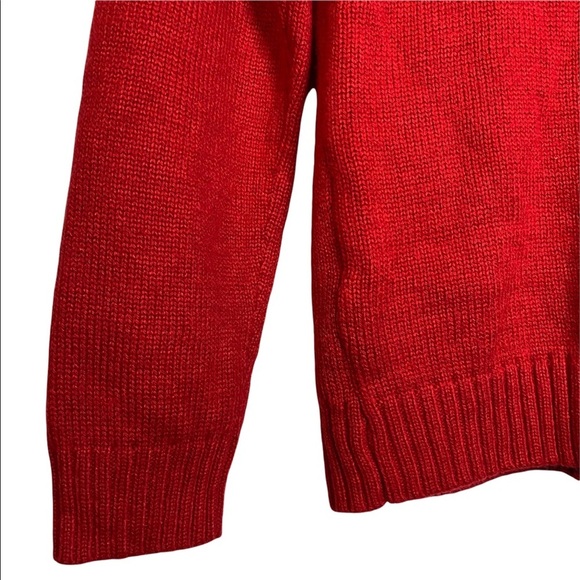 Karen Scott Red Knit Sweater Snowman Snowflake Embellishment Small S - Picture 11 of 13